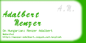 adalbert menzer business card